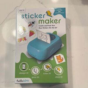 Hello Blink Blue Sticker Maker for Kids